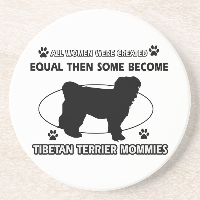 Porta-copos Design das mamães de Terrier tibetano (Frente)