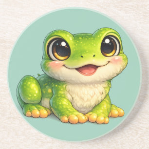 Porta-copos Design de Animal Kawaii de Rã com Olhos Grandes Fo