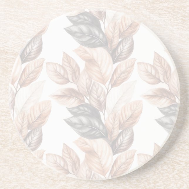 Porta-copos Design de folha vertical em tons terrestres (Frente)