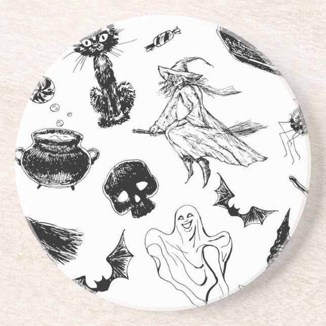 Porta-copos Design de padrão de Halloween (Frente)