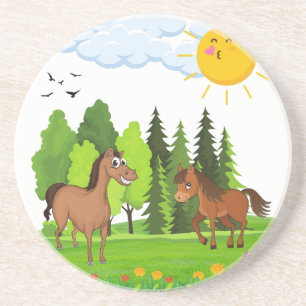 Porta-copos Design de pequenos cavalos para crianças