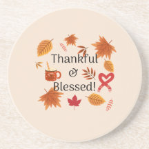 Design de queda agradecida e abençoada