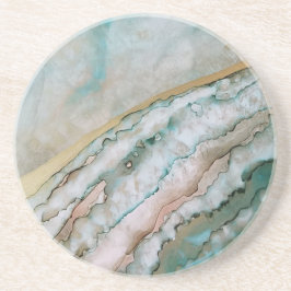 Porta-copos Design de Tinta Inspirada no Oceano Sonoro