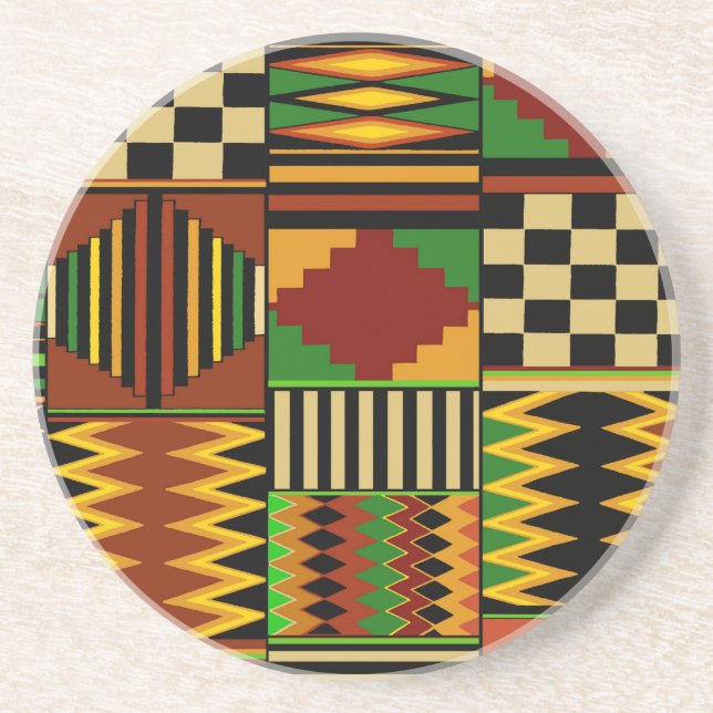 Porta-copos Design do Royal Kente Cloth Africano (Frente)