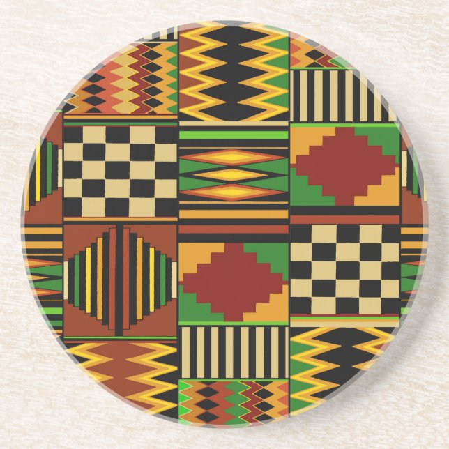 Porta-copos Design do Royal Kente Cloth Africano (Frente)