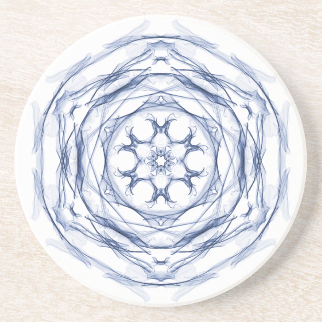 Porta-copos Design Fratural Azul (Frente)