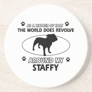 Porta-copos Design staffy engraçado