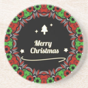 Porta-copos Designs de mandala Feliz Natal