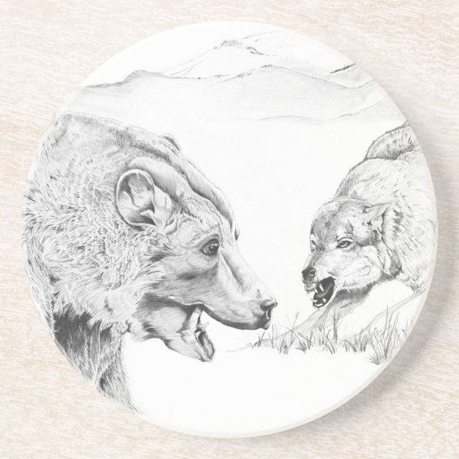 Porta-copos Desligamento - Portas copos Sandstone (Frente)