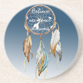 Porta-copos Detector de Sonhos Azuis de Ombre de Marinho Inspi