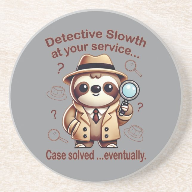 Porta-copos "Detetive Sloth" Sloth Private Eye (Frente)