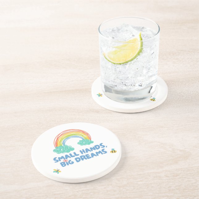 Porta-copos Dia das crianças felizes Mãos Pequenas, Grandes So (Lateral)