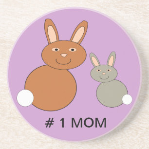 Porta-copos dia de as mães Bunnies Personalizado Número 1 Po
