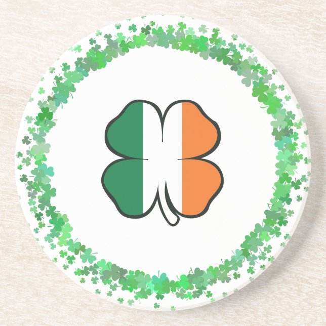 Porta-copos Dia de Clover Saint Patrick, Irlanda (Frente)