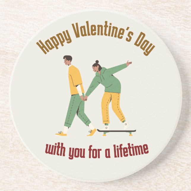 Porta-copos Dia de os namorados Casal (Frente)