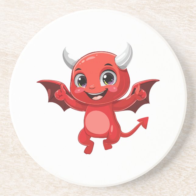 Porta-copos Diabo voador de desenho animado fofo (Frente)