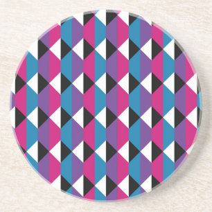 Porta-copos Diamante roxo, rosa, azul, preto e branco