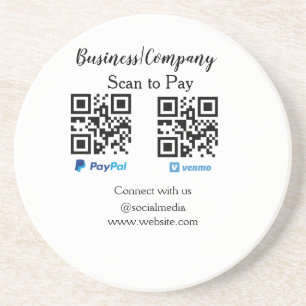 Porta-copos Digitalize para pagar código q r paypal venmo adic