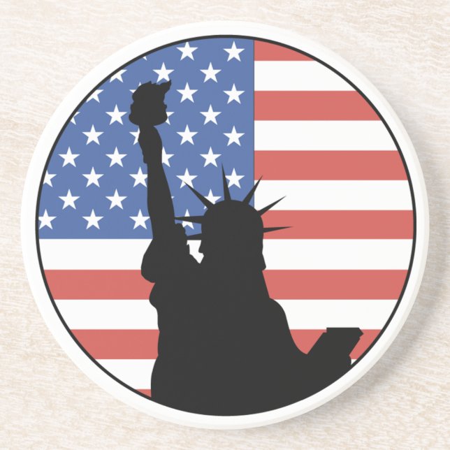 Porta copos do arenito da estátua da liberdade (Frente)