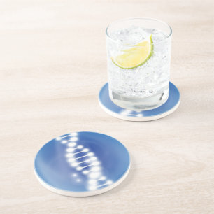 Porta copos do arenito do logotipo do ADN