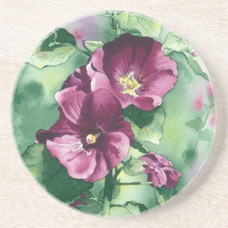 Porta copos do arenito dos Hollyhocks de 0007