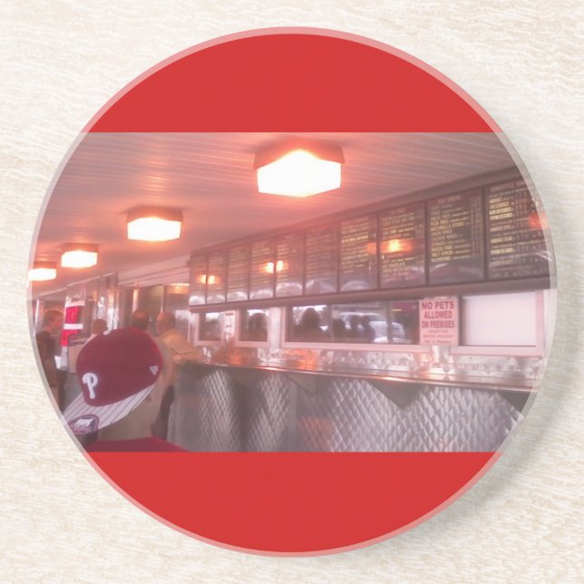 Porta copos do Cheesesteak de Philly (Frente)