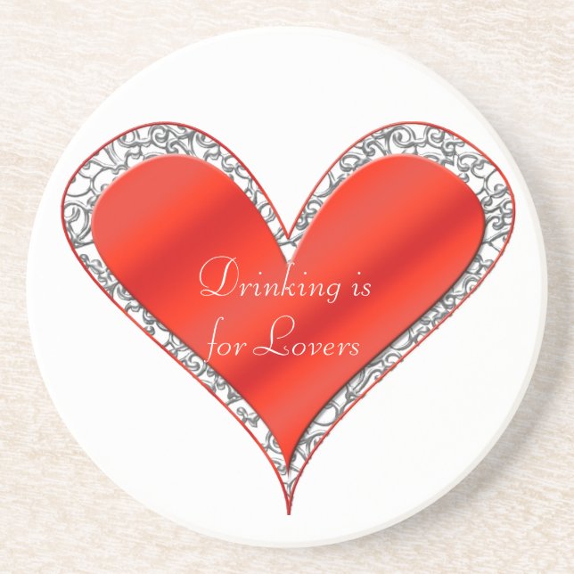 Porta copos do coração dia de os namorados (Frente)