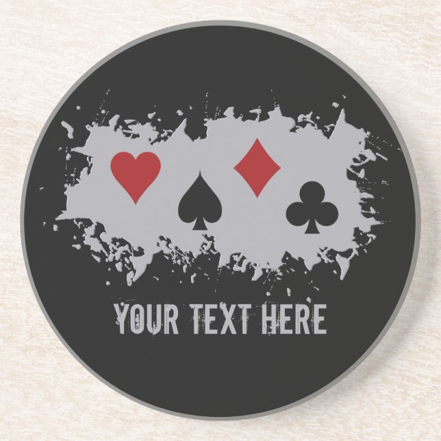 Porta copos do costume do respingo do cartão (Frente)