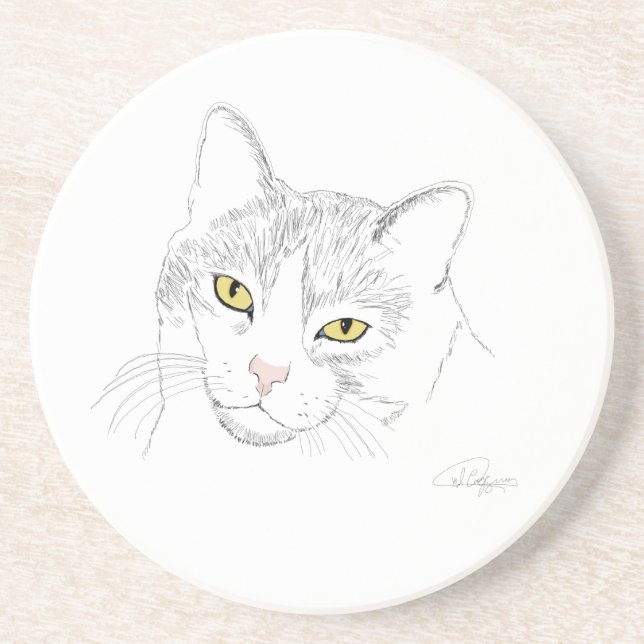 Porta copos do desenho do gato (Frente)