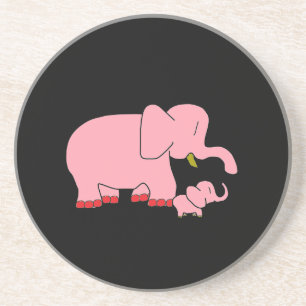 Porta copos do elefante cor-de-rosa