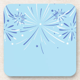 Porta copos do Elegant Sky Blue Fireworks para 4 d