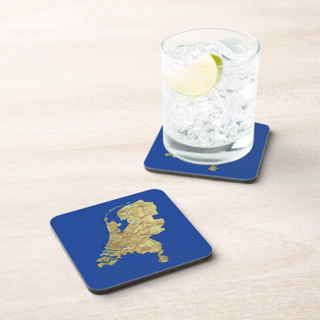 Porta copos do mapa nos Países Baixos (Lado Direito)