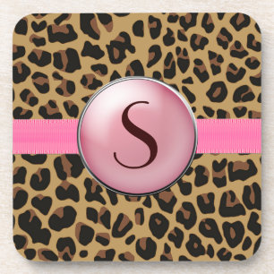 Porta copos do monograma do impressão de Jaguar