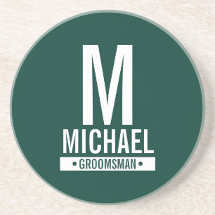 Porta copos do Monograma e Nome do Padrinho de cas