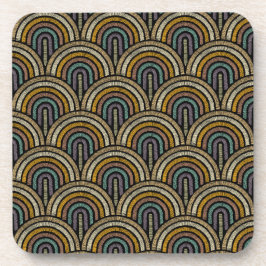 Porta copos do padrão do arco do bordado de boho