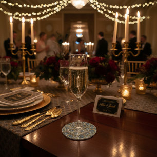 Porta copos do padrão do arco do bordado de boho