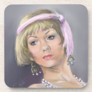 Porta copos do Retrato Flapper Springtime