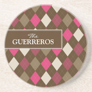 Porta copos do rosa/chocolate de Guerreros