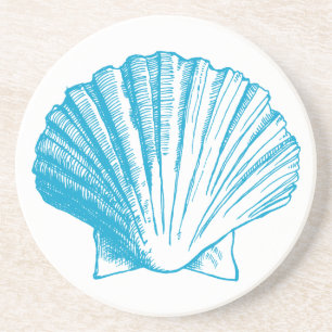 Porta copos do Seashell do azul de oceano