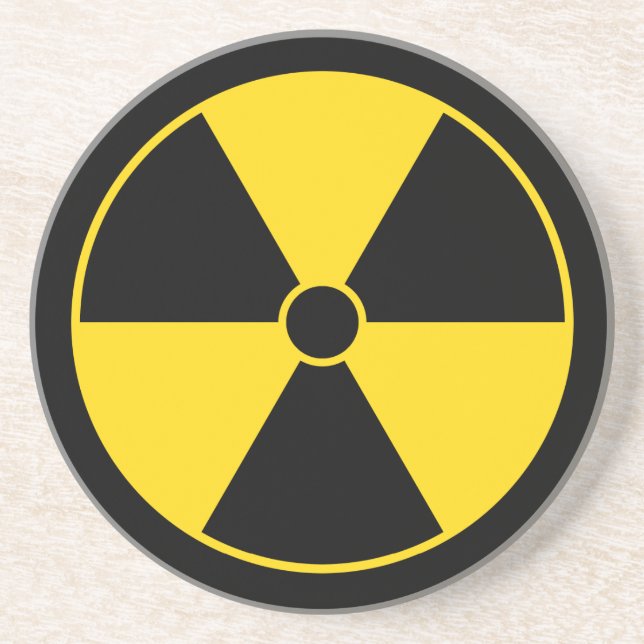 Porta copos do Símbolo de Radiação Amarelo e Preto (Frente)