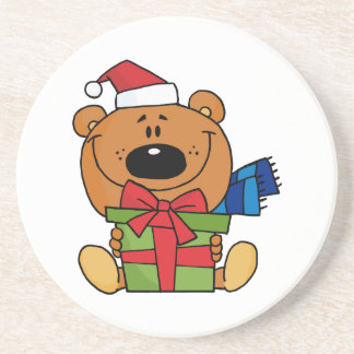 Porta copos do urso de ursinho do Natal