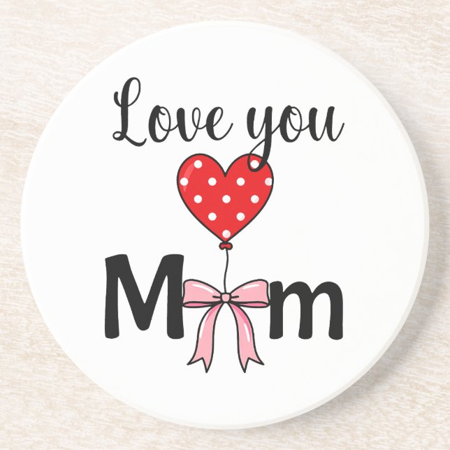Porta-copos Doce e elegante “Amo Você Mãe” (Frente)