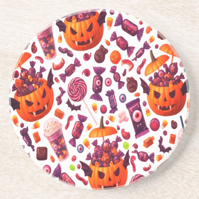 Porta-copos Doces Roxos Para O Halloween Drácula Gótica (Frente)