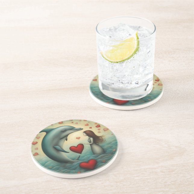 Porta-copos Dolphin Love 1 (Lateral)