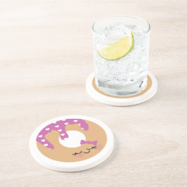 Porta-copos Donut Cartoon Engraçado Com Purpurina Rosa Roxo