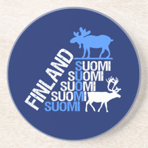 Porta copos dos alces & da rena de Finlandia