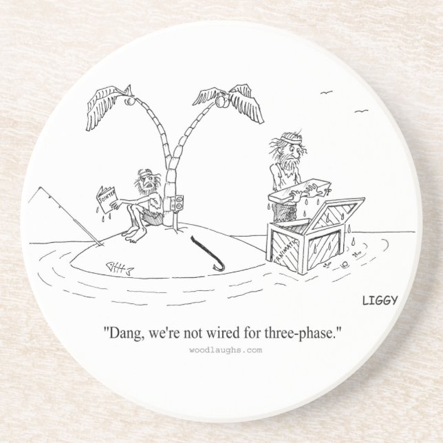 Porta copos dos desenhos animados da ilha (Frente)