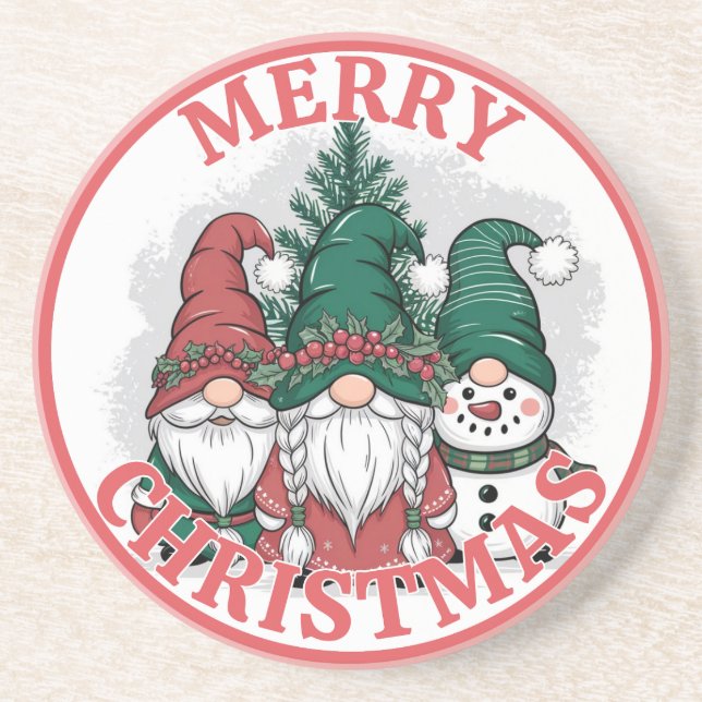 Porta copos dos Gnomos de Natal (Frente)