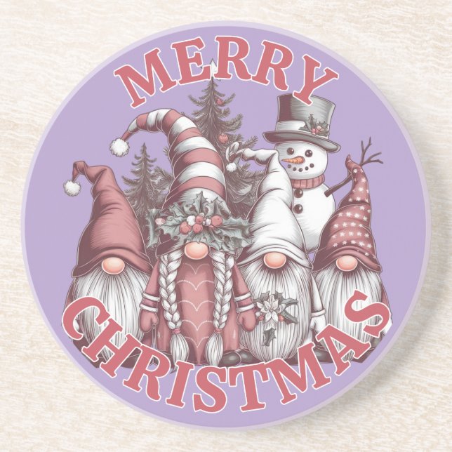 Porta copos dos Gnomos de Natal (Frente)