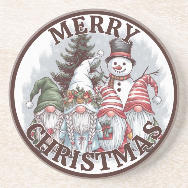 Porta copos dos Gnomos de Natal (Frente)
